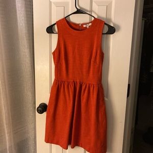 Madewell orange sleeveless dress (XS)